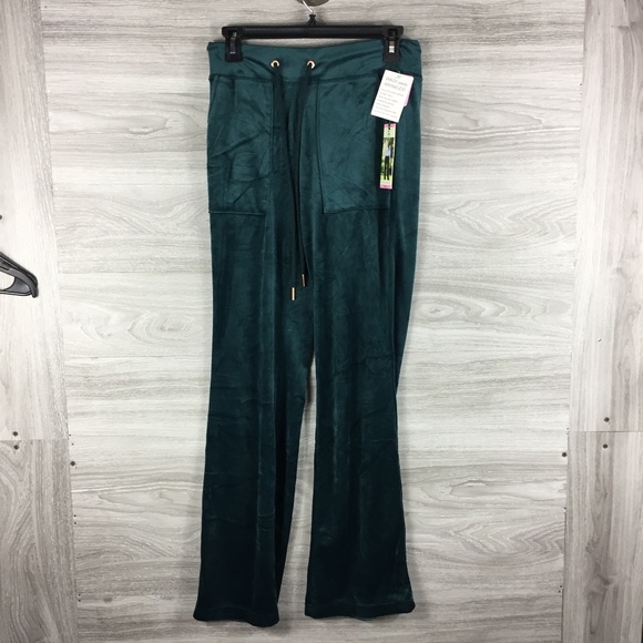 GreenTea | Pants & Jumpsuits | Green Tea Velvet Green Sweatpants | Poshmark